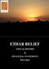 ETHAR RELIEF ANNUAL REPORT & FINANCIAL STATEMENT