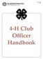 4-H H Club Officer Handbook