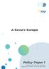 EPP Policy Paper 1 A Secure Europe