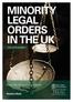 MINORITY LEGAL ORDERS IN THE UK