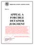APPEAL A FORCIBLE DETAINER JUDGMENT