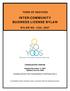 INTER-COMMUNITY BUSINESS LICENSE BYLAW