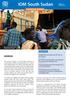 IOM South Sudan SITUATION REPORT OVERVIEW. 84,086 IDPs provided with NFI kits as of 23 April