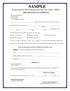 SAMPLE Forms must be fill out in person at the City Clerk s Office