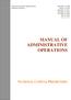 MANUAL OF ADMINISTRATIVE OPERATIONS