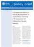 policy brief A Gendered Analysis of Policy Developments in South Africa: Towards a Re-evaluation of Substantive Gender Equality