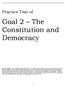 Goal 2 The Constitution and Democracy