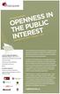 OPENNESS IN THE PUBLIC INTEREST