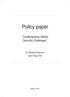 Policy paper. Contemporary Global Security Challenges. Dr. Sandro Knezović Nani Klepo MA