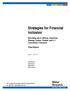 Strategies for Financial Inclusion