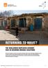 RETURNING TO WHAT? THE CHALLENGES DISPLACED AFGHANS FACE IN SECURING DURABLE SOLUTIONS