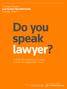 Do you speak lawyer?