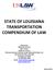 STATE OF LOUISIANA TRANSPORTATION COMPENDIUM OF LAW