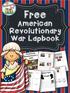 Free. American Revolutionary War Lapbook