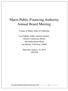 Marin Public Financing Authority Annual Board Meeting