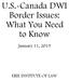 U.S.-Canada DWI Border Issues: What You Need to Know
