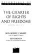 THE CHARTER OF RIGHTS AND FREEDOMS