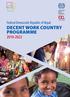 DECENT WORK COUNTRY PROGRAMME
