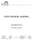 CITY COUNCIL AGENDA NOVEMBER 10, 2015 AMENDED AGENDA