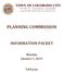 PLANNING COMMISSION INFORMATION PACKET. Monday January 7, :00 p.m.