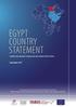 EGYPT COUNTRY STATEMENT