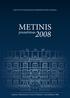 LIETUVOS VYRIAUSIASIS ADMINISTRACINIS TEISMAS METINIS. pranešimas. Supreme Administrative Court of Lithuania Annual Report 2008