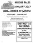 MOOSE TALES JANUARY 2017 LOYAL ORDER OF MOOSE