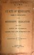 LAWS OF THE STATE OF MISSISSIPPI, PASSED AT A REGULAR SESSION OF THE HELD IX THE CITY OF JACKSON,