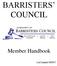 BARRISTERS COUNCIL. Member Handbook