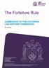 The Forfeiture Rule SUBMISSION TO THE VICTORIAN LAW REFORM COMMISSION