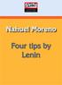 CEHuS. Centro de Estudios Humanos y Sociales. Nahuel Moreno. Four tips by Lenin