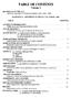 TABLE OF CONTENTS. Volume 1 SCHEDULE A - REVISED STATUTES OF THE YUKON, 1986