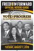 VOTE for PROGRESS. Official Voters Guide. Darryl Forté. Emanuel Cleaver II. Ashley Bland Manlove. Ron Finley
