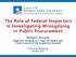 The Role of Federal Inspectors in Investigating Wrongdoing in Public Procurement
