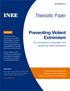 Thematic Paper. Preventing Violent Extremism. An introduction to education and preventing violent extremism.