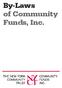 By-Laws of Community Funds, Inc.