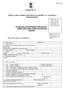 Form No. 1 APPLICATION FORM FOR INDIAN PASSPORT AT AN INDIAN MISSION/POST