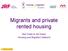 Migrants and private rented housing. Neil Coles & Gill Green Housing and Migration Network