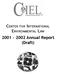CENTER FOR INTERNATIONAL ENVIRONMENTAL LAW Annual Report (Draft)