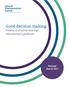 Good decision making: Fitness to practise hearings and sanctions guidance