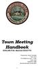 Town Meeting Handbook BURLINGTON, MASSACHUSETTS
