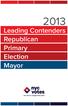 Leading Contenders Republican Primary Election Mayor