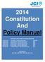 2014 Constitution And Policy Manual