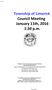 Township of Limerick Council Meeting January 11th, :30 p.m.