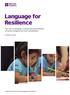 Language for Resilience