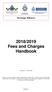 2018/2019 Fees and Charges Handbook