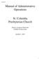 Manual of Administrative Operations. St. Columba Presbyterian Church