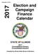 Election and Campaign Finance Calendar