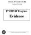 FY 2019 JP Program Evidence