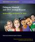 Delegate Manual and 2015 Annual Report